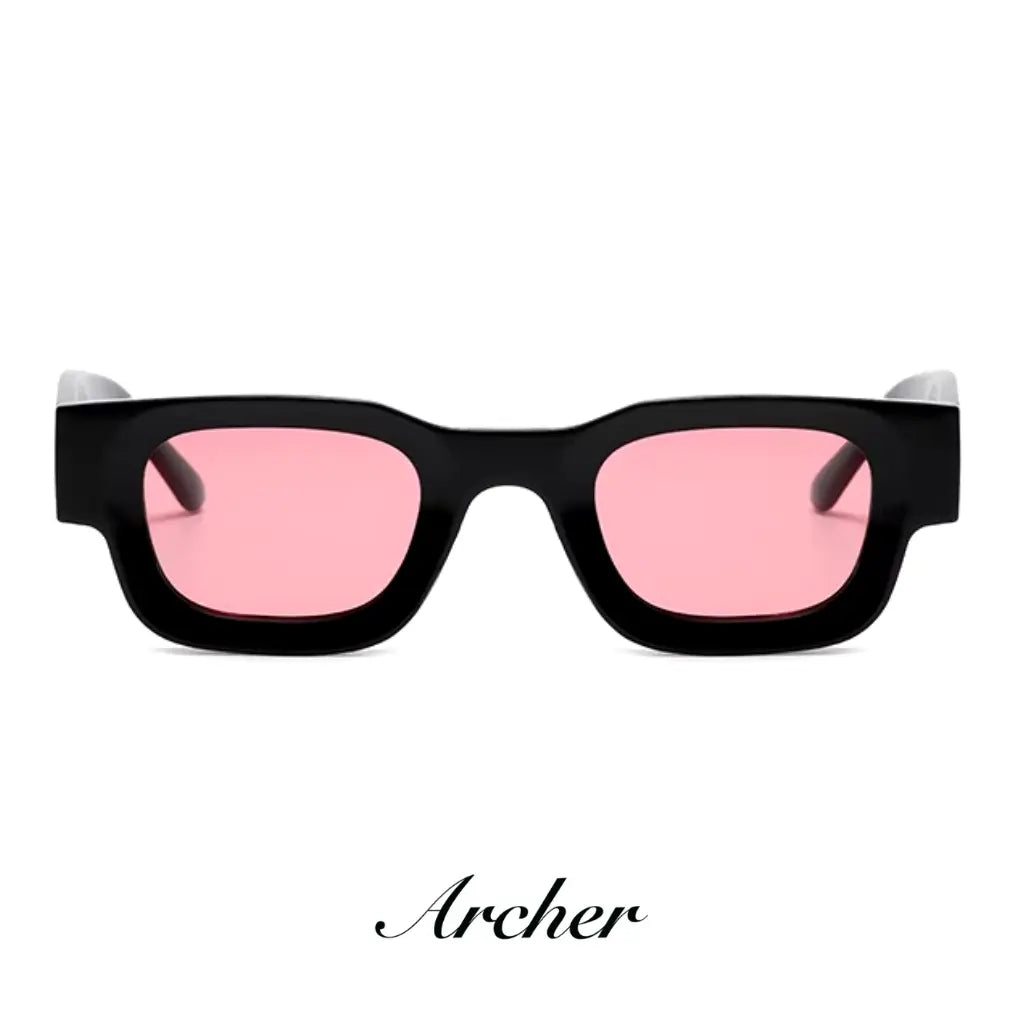 Óculos de Sol Retangular Acetato Premium lente Rosa Oliver