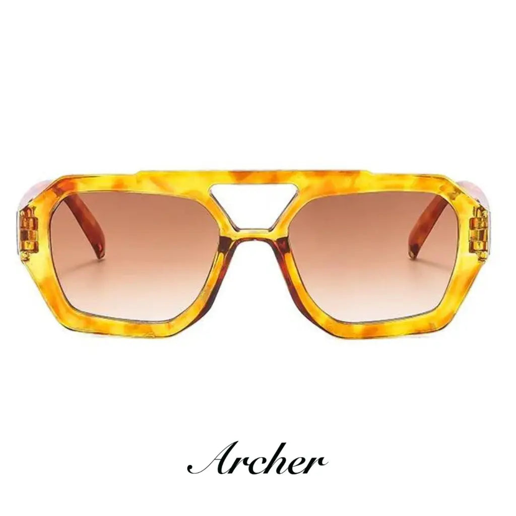 Óculos de Sol em Acetato Premium Aviador Felicity Amarelo