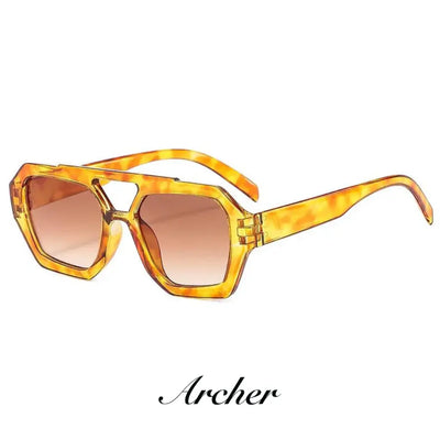 Óculos de Sol em Acetato Premium Aviador Felicity Amarelo