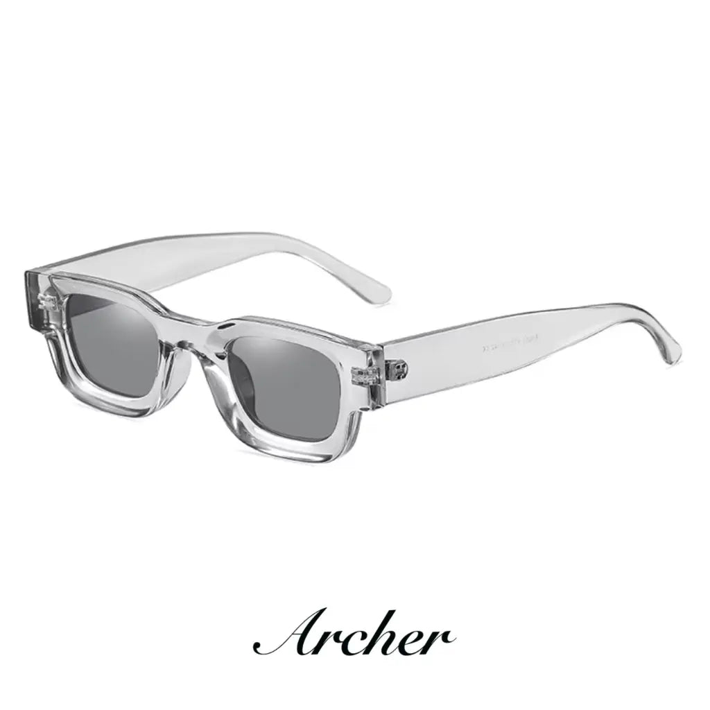 Óculos de Sol Retangular Acetato Premium transparente Oliver